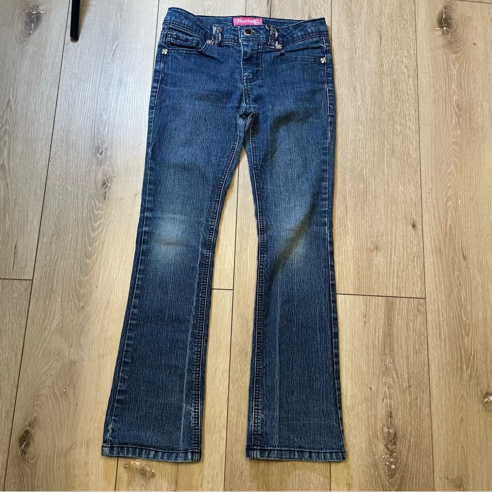 Rewind‎ Girls 12 Vintage Y2K Bootcut Jeans Bling Pockets